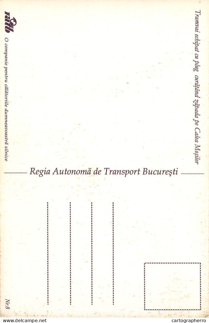 Romania Regia Autonoma De Transport Bucuresti Tramvai Cu Plug Curatand Zapada Pe Calea Mosilor - Bermuda