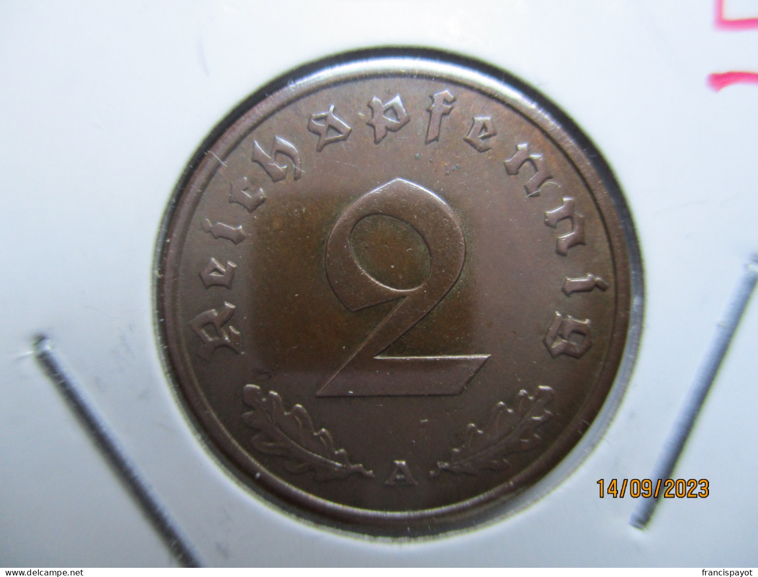 2 Pfennig 1937 A - 2 Reichspfennig