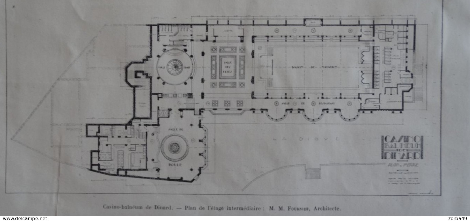 DINARD Casino Balnéum  Bel Ensemble De Documents 1930 Voir Extraits D'images En Scan - Architecture