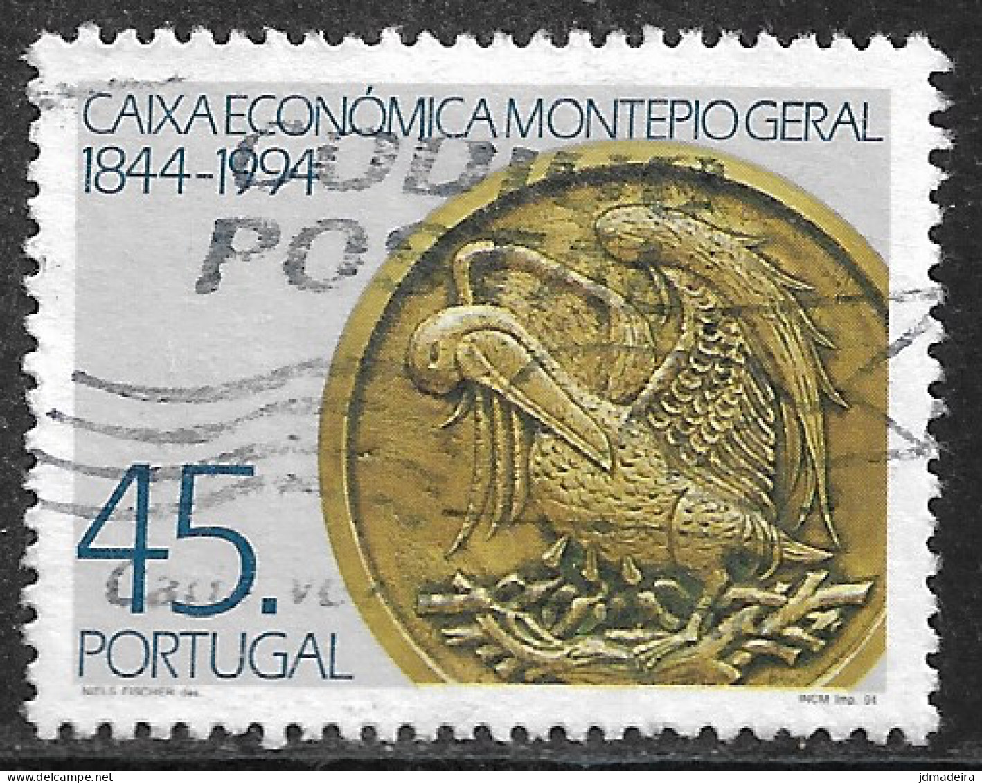 Portugal – 1994 Montepio Geral 45. Used Stamp - Gebraucht