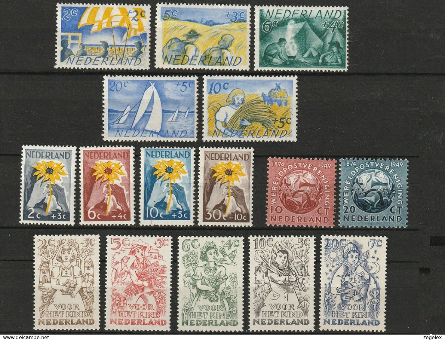 1949 Jaargang Nederland NVPH Complete. MH * With Hinge, Ongestempeld - Full Years