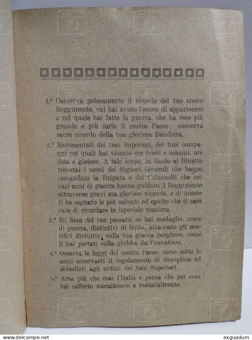UN SALUTO AI CONGEDANDI. Colonnello GIACCHI 2° Regg. Granatieri Di Sardegna. Fiume (Rijeka) 1919 - War 1914-18