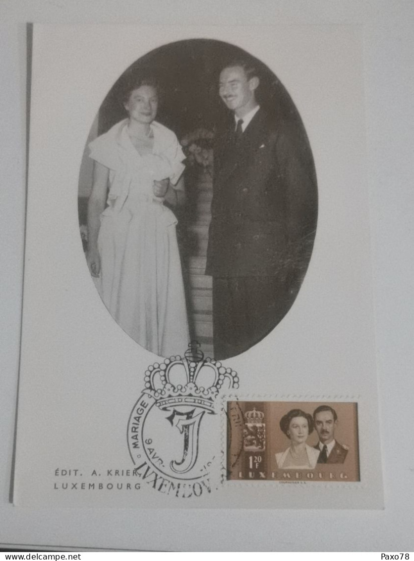 Mariage Grand Duc Jean De Luxembourg 1953 - Cartes Commémoratives