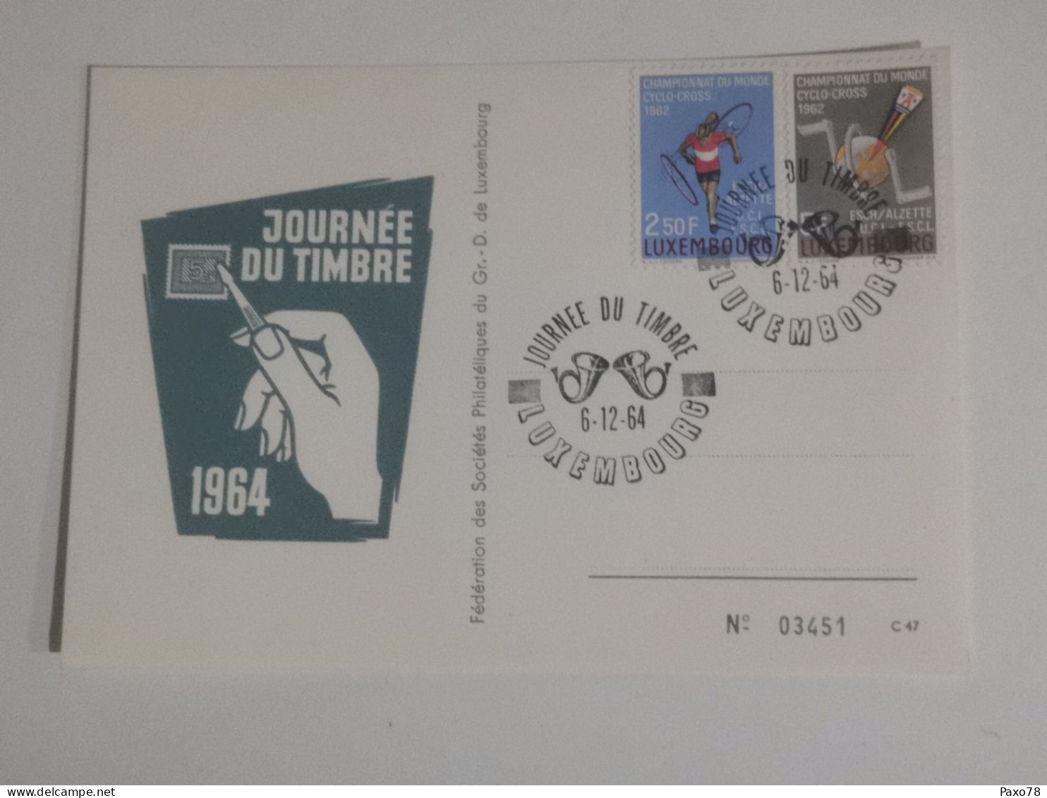 Journée Du Timbre 1964 - Commemoration Cards