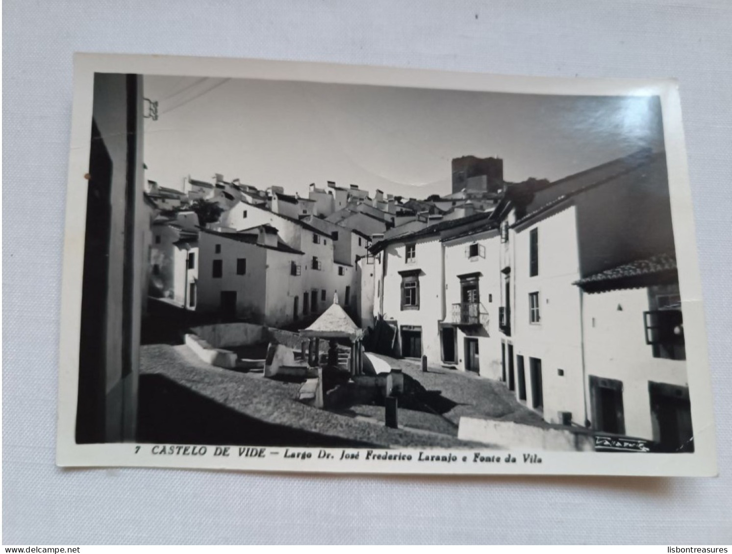 ANTIQUE POSTCARD PORTUGAL CASTELO DE VIDE - LARGO DR. JOSE FREDERICO LARANJO E FONTE DA VILA CIRCULATED 1965 - Portalegre