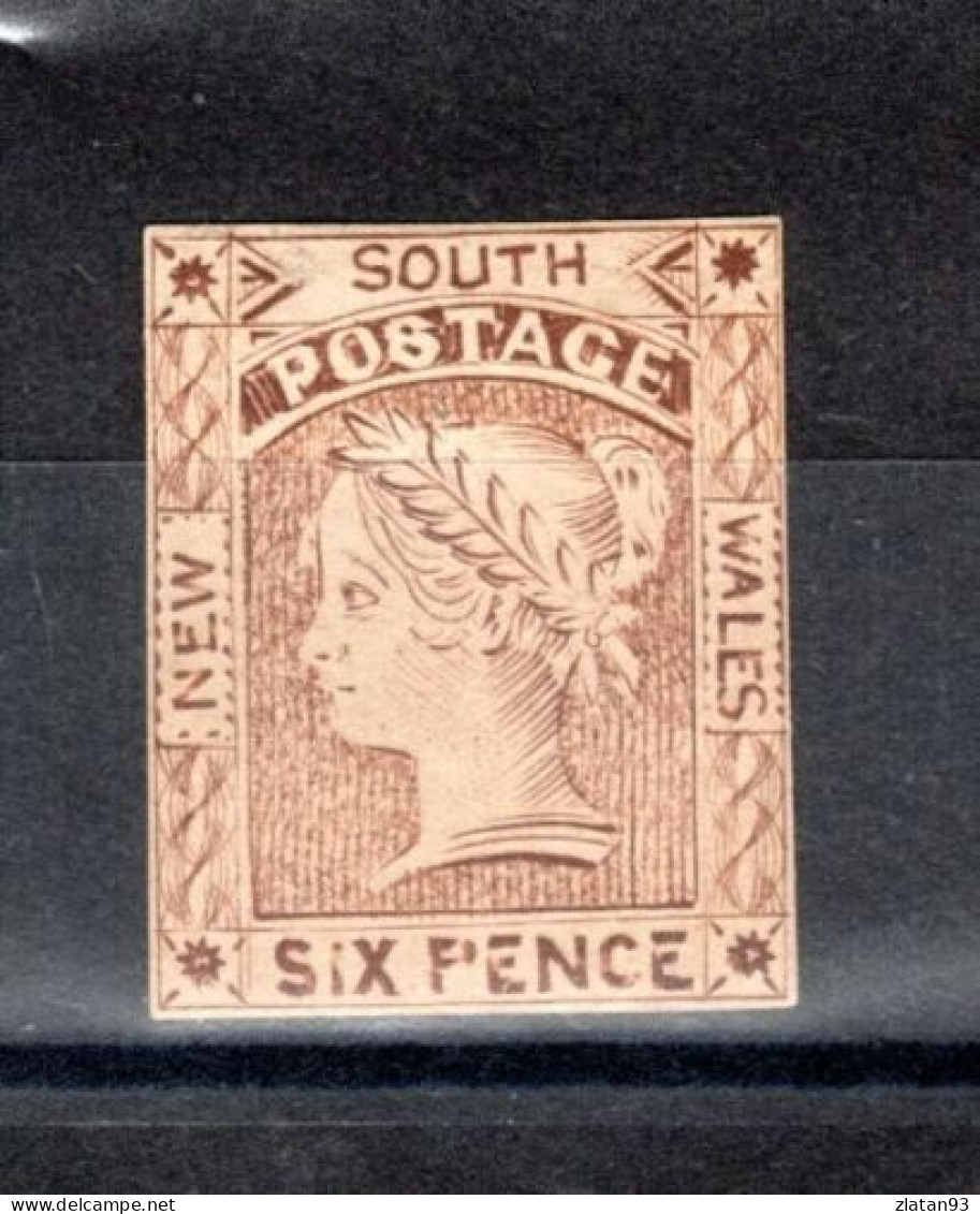 NOUVELLES-GALLES DU SUD N°12 SIX PENCE BROWN NEUF(*) (REPRODUCTION) - Mint Stamps