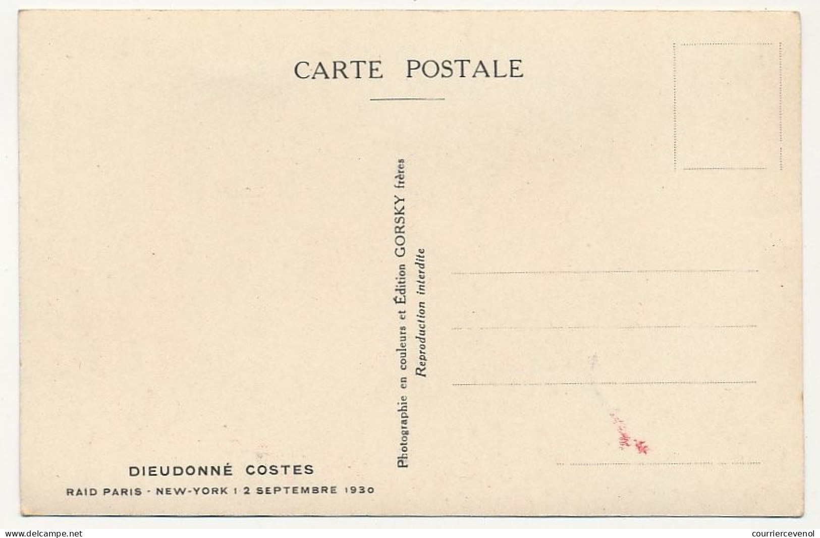 3 CPA - Raid Paris-New York 1930 - Avion Point D'interrogation - D. Costes, M. Bellonte, Dieudonné - Flieger