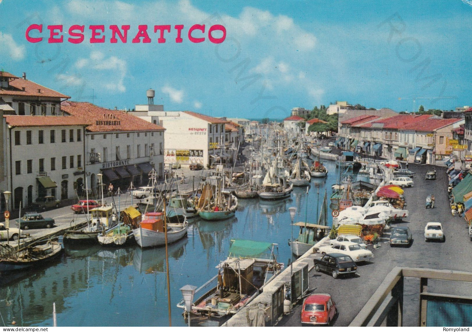 CARTOLINA  CESENATICO,CESENA,EMILIA ROMAGNA-PORTO CANALE-MARE,SOLE,ESTATE,SPIAGGIA,VACANZA,BOLLO STACCATO,VIAGGIATA - Cesena