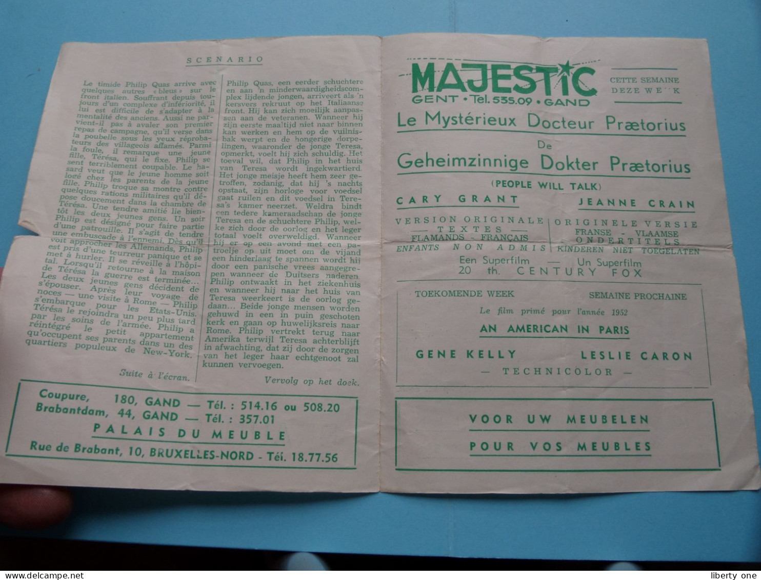 Ciné " PALACE "  / MAJESTIC > GENT / Gand - 19?? ( Zie / Voir SCANS ) Programme ! - Werbetrailer