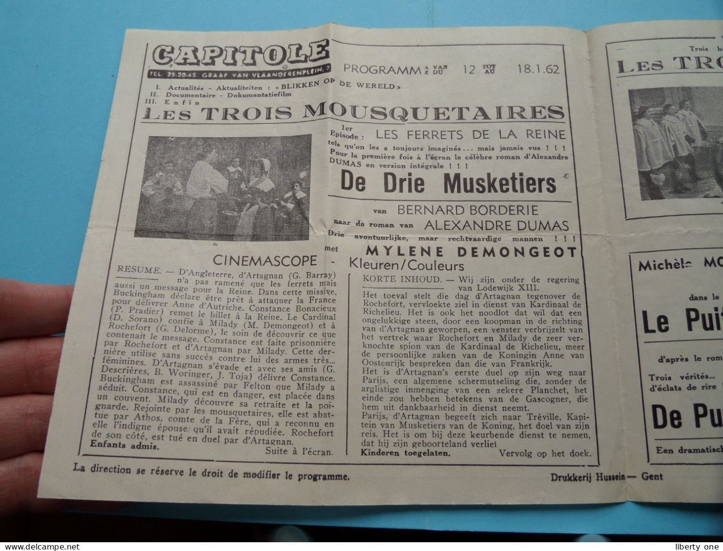 Ciné " SELECT " / CAPITOLE / SAVOY > GENT / Gand - 1962 ( Zie / Voir SCANS ) Programme ! - Publicidad
