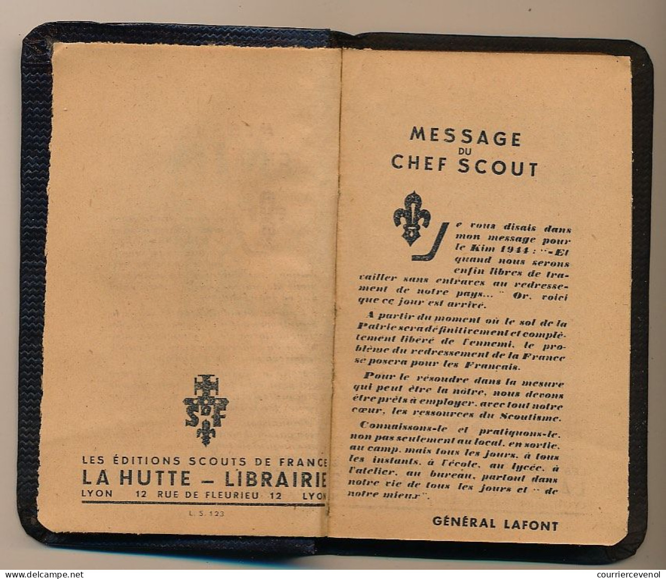 FRANCE - SCOUTISME - Petit Agenda "KIM 1945" - 7,5cm X 11,5cm - Année 1945, Pour Scouts Et Guides De France - Scouting