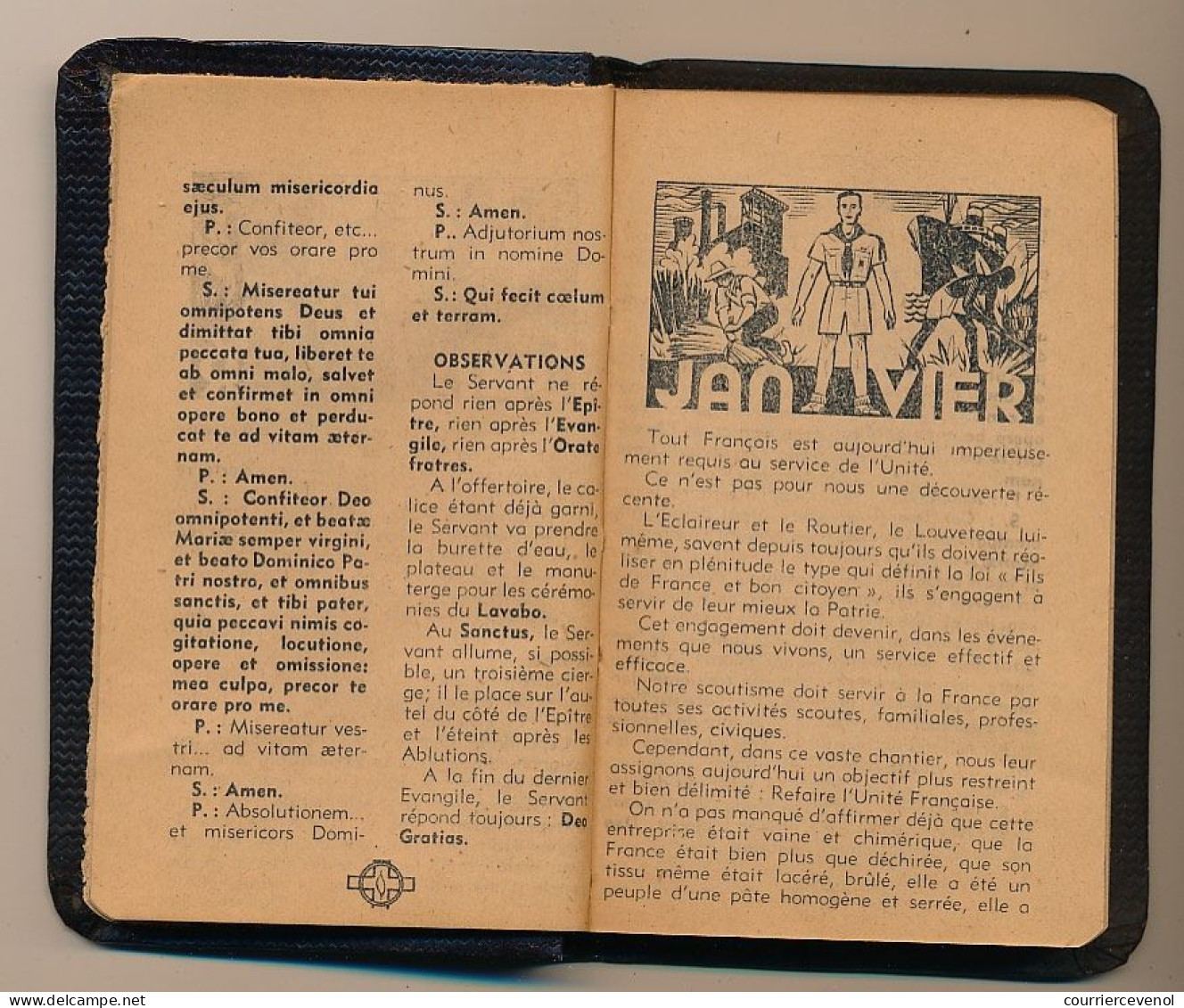 FRANCE - SCOUTISME - Petit Agenda "KIM 1945" - 7,5cm X 11,5cm - Année 1945, Pour Scouts Et Guides De France - Scoutismo