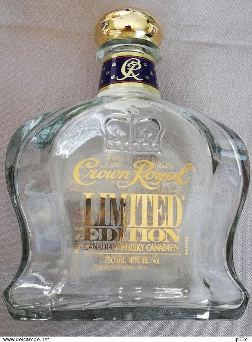 Collector Bottle CROWN ROYAL - Limited Edition Canadian Whisky Canadien, 750 Ml (empty) - Whisky