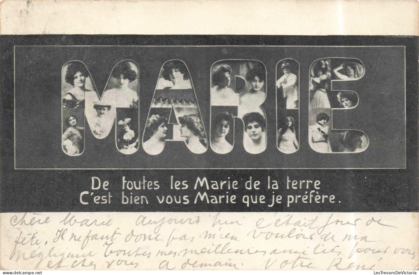 FANTAISIES - Marie - De Toutes Les Marie De La Terre C'est Bien Vous Marie Que Je Préfère - Carte Postale Ancienne - Donne