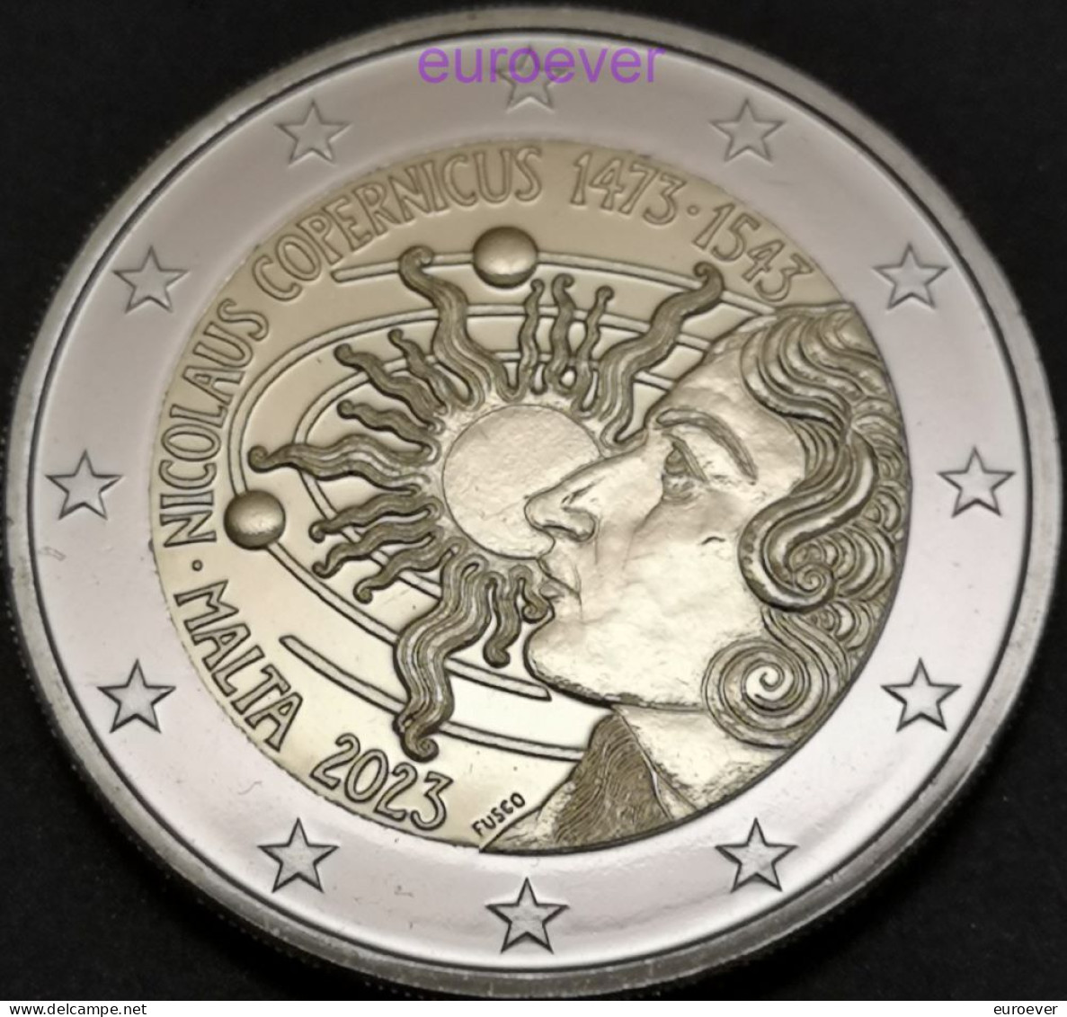 2 Euro Gedenkmünze 2023 Nr. 25 - Malta - Nikolaus Copernicus BU Coincard - Malte