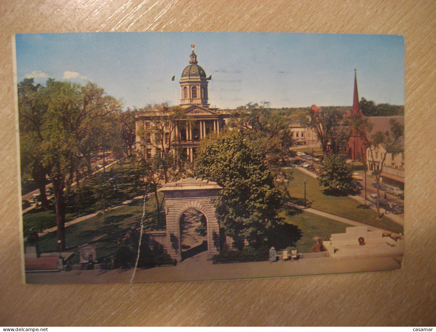 CONCORD New Hampshire State House Cancel PROVIDENCE To Sweden Postcard USA - Concord