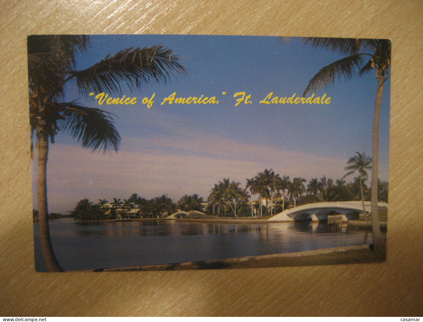 FORT LAUDERDALE Florida Venice Of America Las Olas Boulevard Postcard USA - Fort Lauderdale