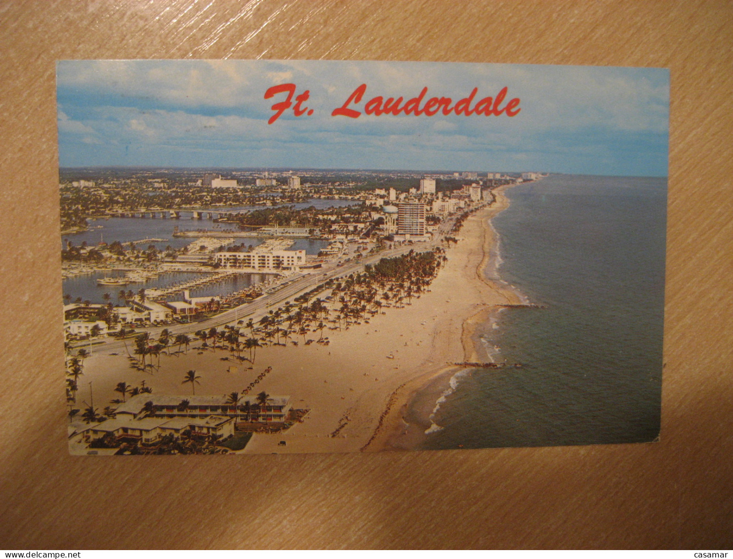 FORT LAUDERDALE Florida Venice Of America Bahia Mar Cancel To Sweden Postcard USA - Fort Lauderdale