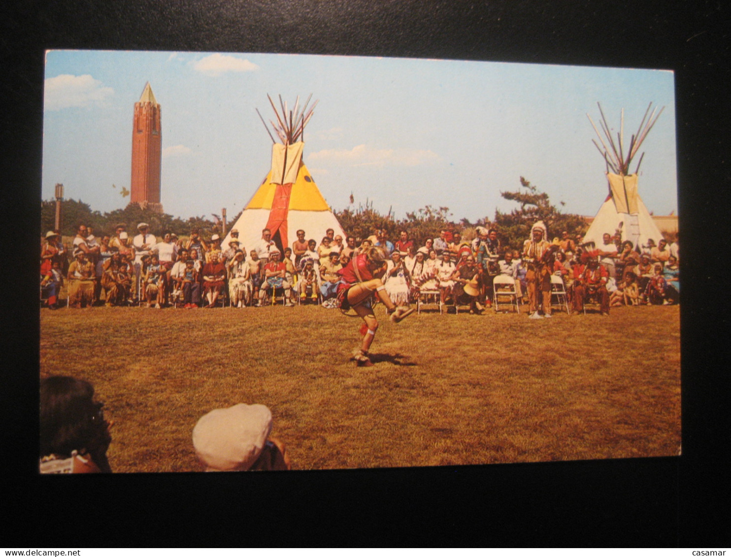 LONG ISLAND New York Jones Beach Indian Village Theatre Postcard USA - Long Island