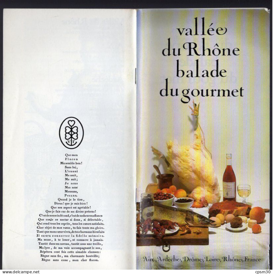 LIVRE - Vallée Du Rhone, Balade Du Gourmet, Environ 1980 - Rhône-Alpes