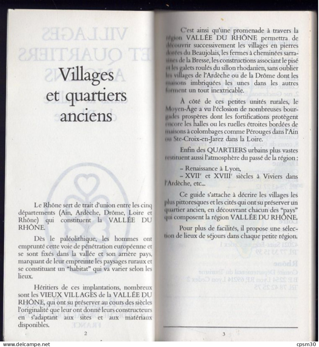 LIVRE - Villages Et Quartiers Anciens Dans La Vallée Du Rhone, Environ 1980 - Rhône-Alpes