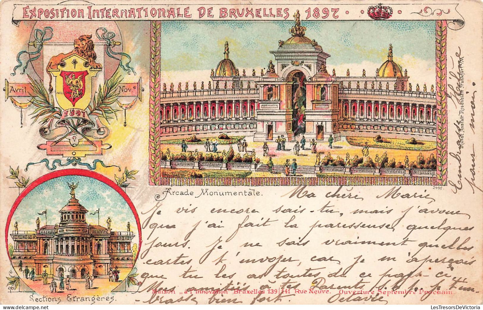 Belgique - Bruxelles - Exposition Universelle De 1897 - Arcade Monumentale  - Carte Postale Ancienne - Universal Exhibitions