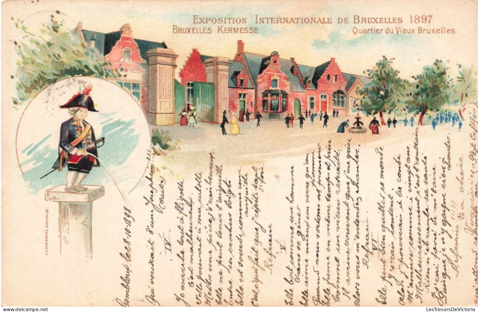 Belgique - Bruxelles - Exposition Universelle De 1897 - Quartier Du Vieux Bruxelles - Mannepis - Carte Postale Ancienne - Universal Exhibitions