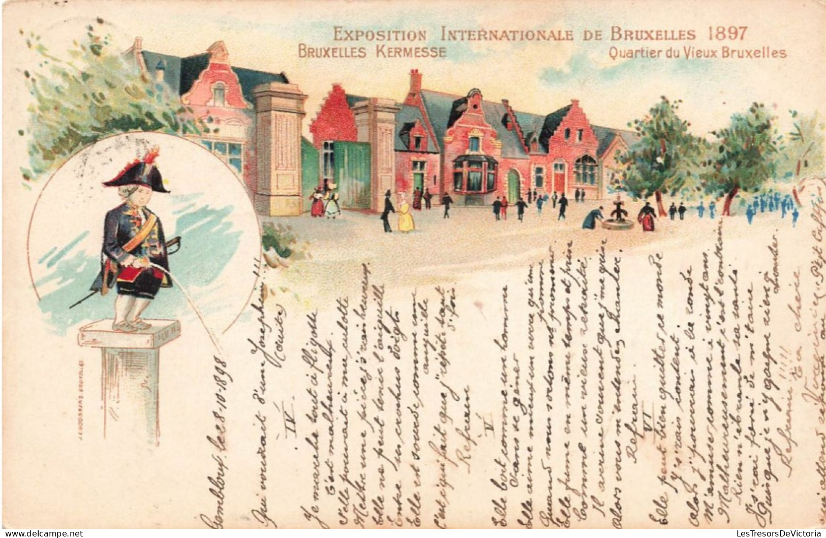 Belgique - Bruxelles - Exposition Universelle De 1897 - Quartier Du Vieux Bruxelles - Mannepis - Carte Postale Ancienne - Expositions Universelles