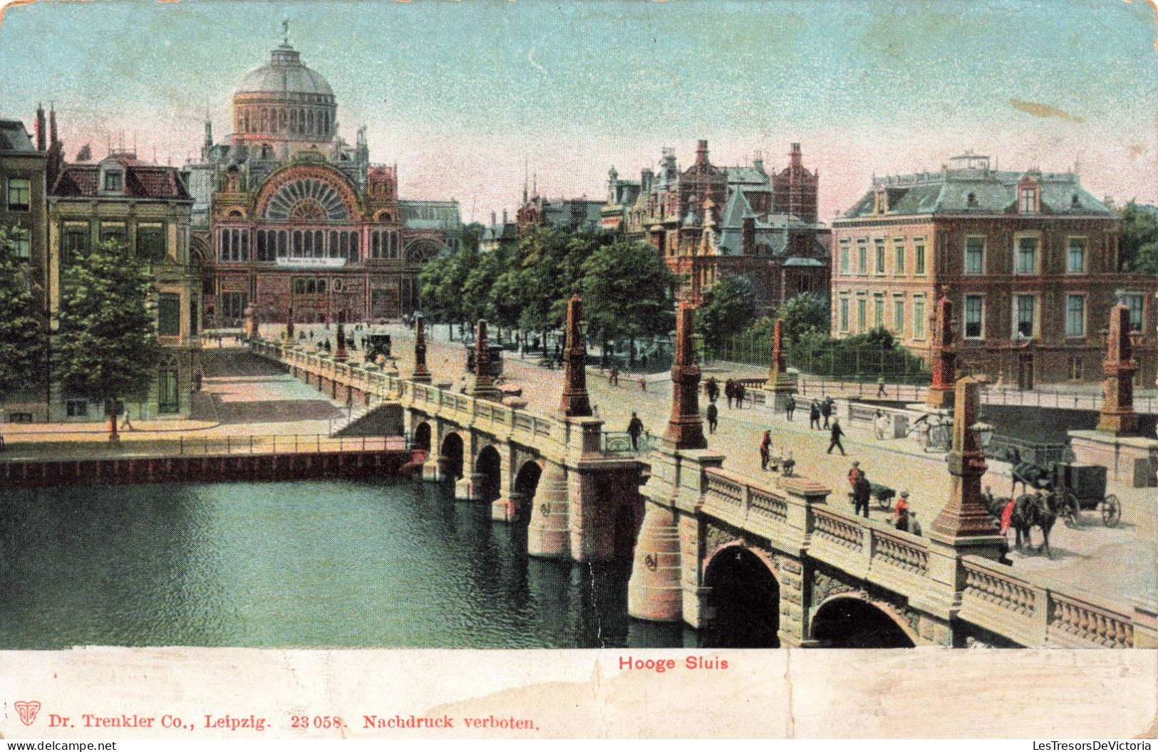 PAYS BAS - Amsterdam - Hooge Sluis - Pont - Animé - Colorisé - Carte Postale Ancienne - Amsterdam