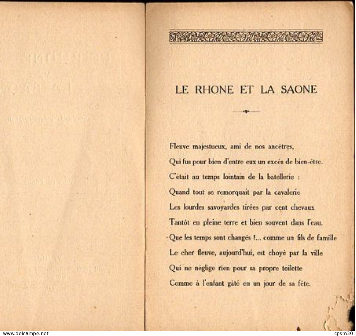 LIVRE - Le RHONE Et La Saone, Poème De Camille Dumail, 1923 - Rhône-Alpes