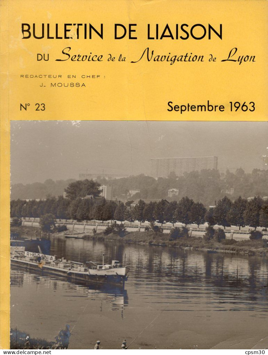 LIVRE - Bulletin Service Navigation RHONE - Saone, 1963 - Rhône-Alpes