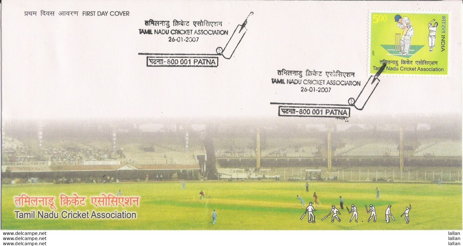 Tamilnadu Cricket Association, FDC, 2007-LPS7 - Cricket