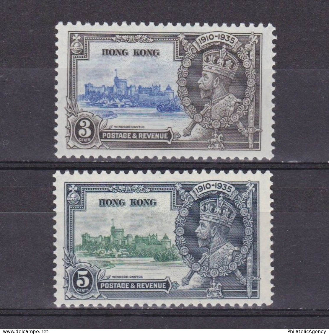 HONG KONG 1935, SG# 133-134, Silver Jubilee, Part Set, KGV, MNH - Nuovi