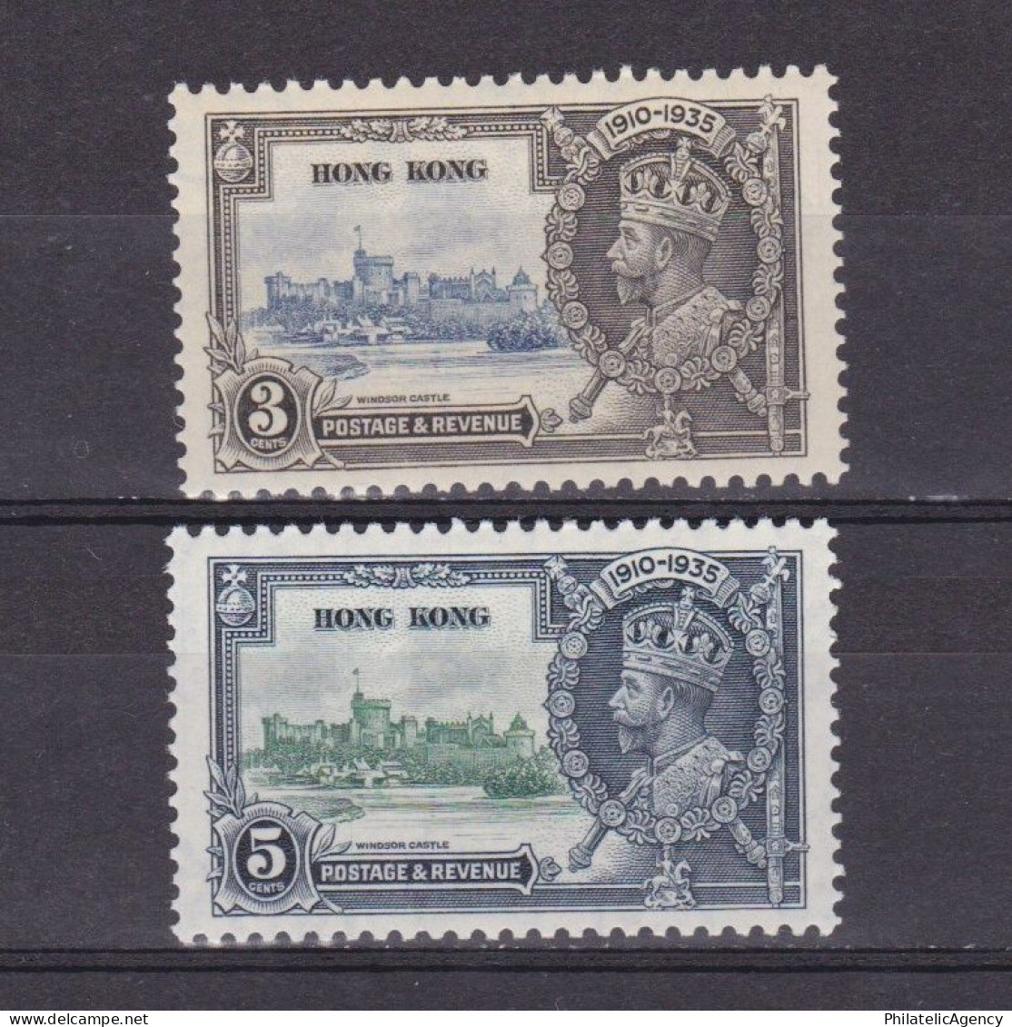 HONG KONG 1935, SG# 133-134, Silver Jubilee, Part Set, KGV, MNH - Neufs