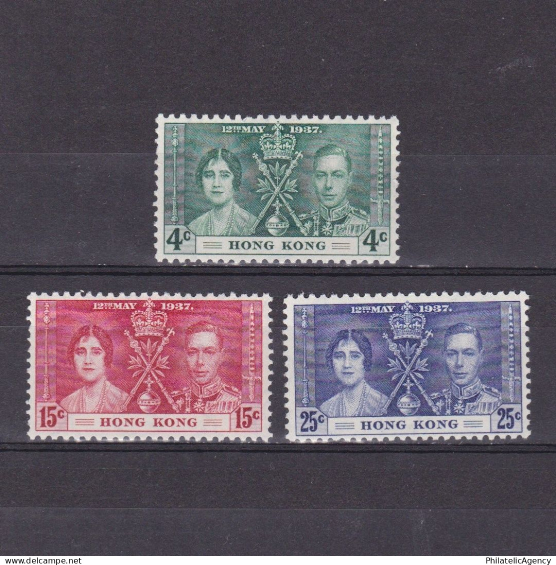 HONG KONG 1937, SG# 137-139, CV £20, Coronation, KGVI, MH - Nuovi