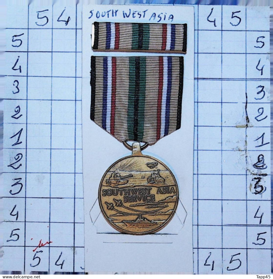 Médailles & Décorations >Southwest Asia Service Medal > Avec Barrette >Réf:Cl USA P 2/ 3 - Etats-Unis