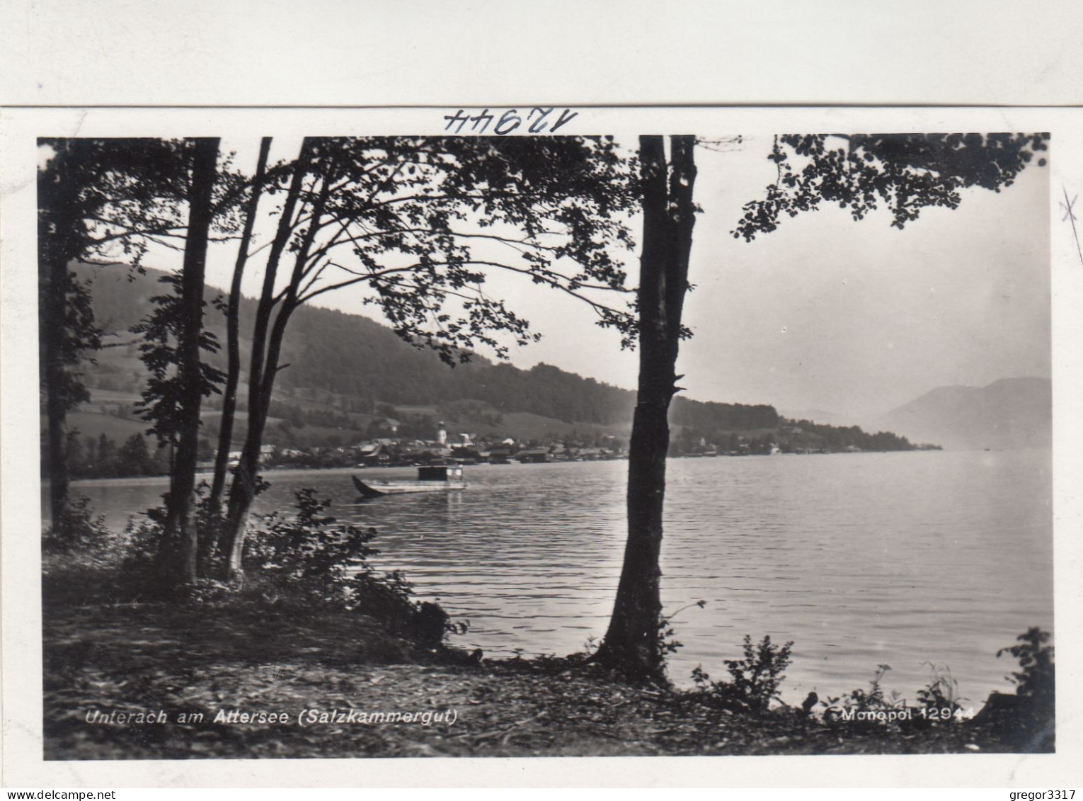 D4828) UNTERACH Am ATTERSEE - Salzkammergut - Holzboot Am See - Attersee-Orte