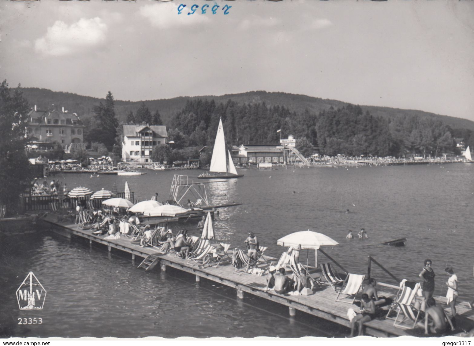 D4832) VELDEN Am WÖRTHERSEE - Blick Vom Schloßhotel Auf Bulfon Strandbad - Kärnten - Alte S/W AK - Velden