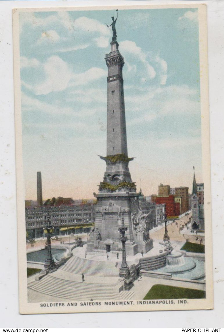 USA - INDIANA - INDIANAPOLIS, Soldiers And Sailor Monument, 1920 - Indianapolis