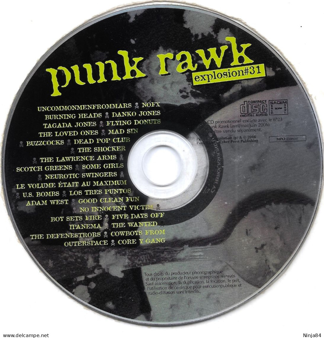 CD Various Artists  "  Punk Rawk Explosion #31  "  Promo - Punk