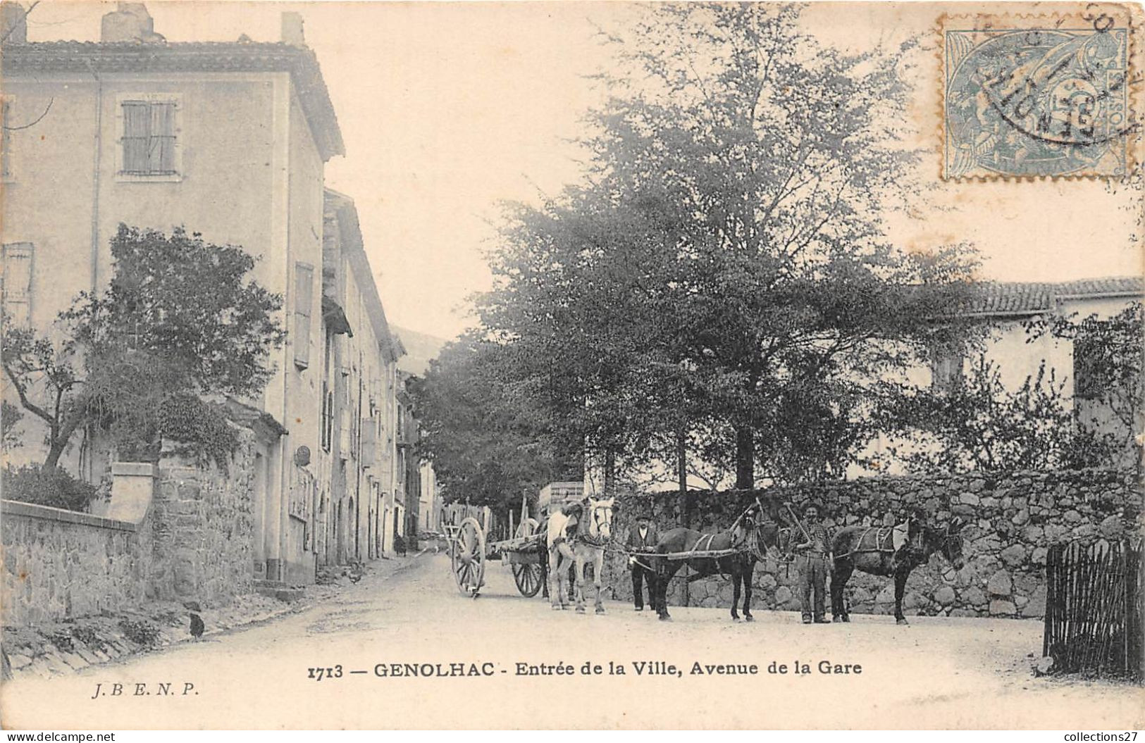 30-GENOLHAC- ENTREE DE LA VILLE AVENUE DE LA GARE - Altri & Non Classificati