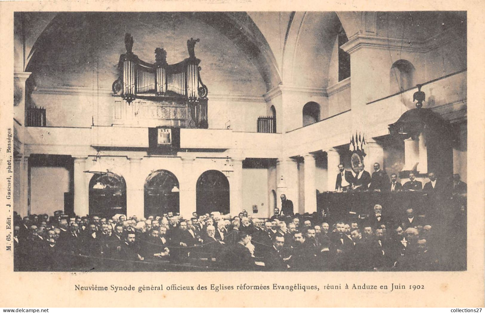 30-ANDUZE- NEUVIEME SYNODE GENERAL OFFICIEUX DES EGLISES REFORMEES EVANGELIQUE REUNI A ANDUZE EN JUIN 1902 - Anduze