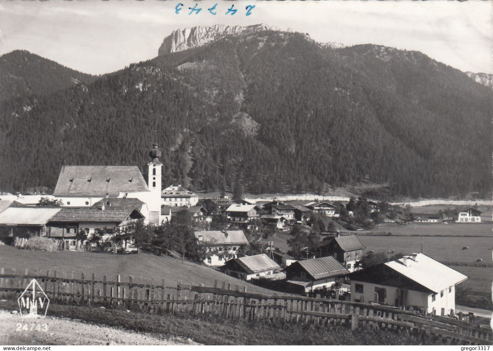 D4847) WAIDRING - Alte S/W Ansicht Gegen Die Steinplatte - Tirol - Waidring