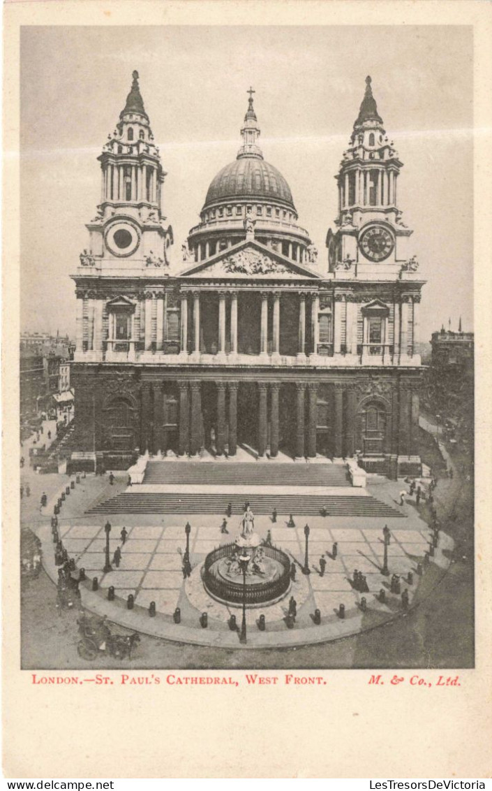 ROYAUME UNI - Londres - St Paul's Cathedral - West Front - Carte Postale Ancienne - St. Paul's Cathedral