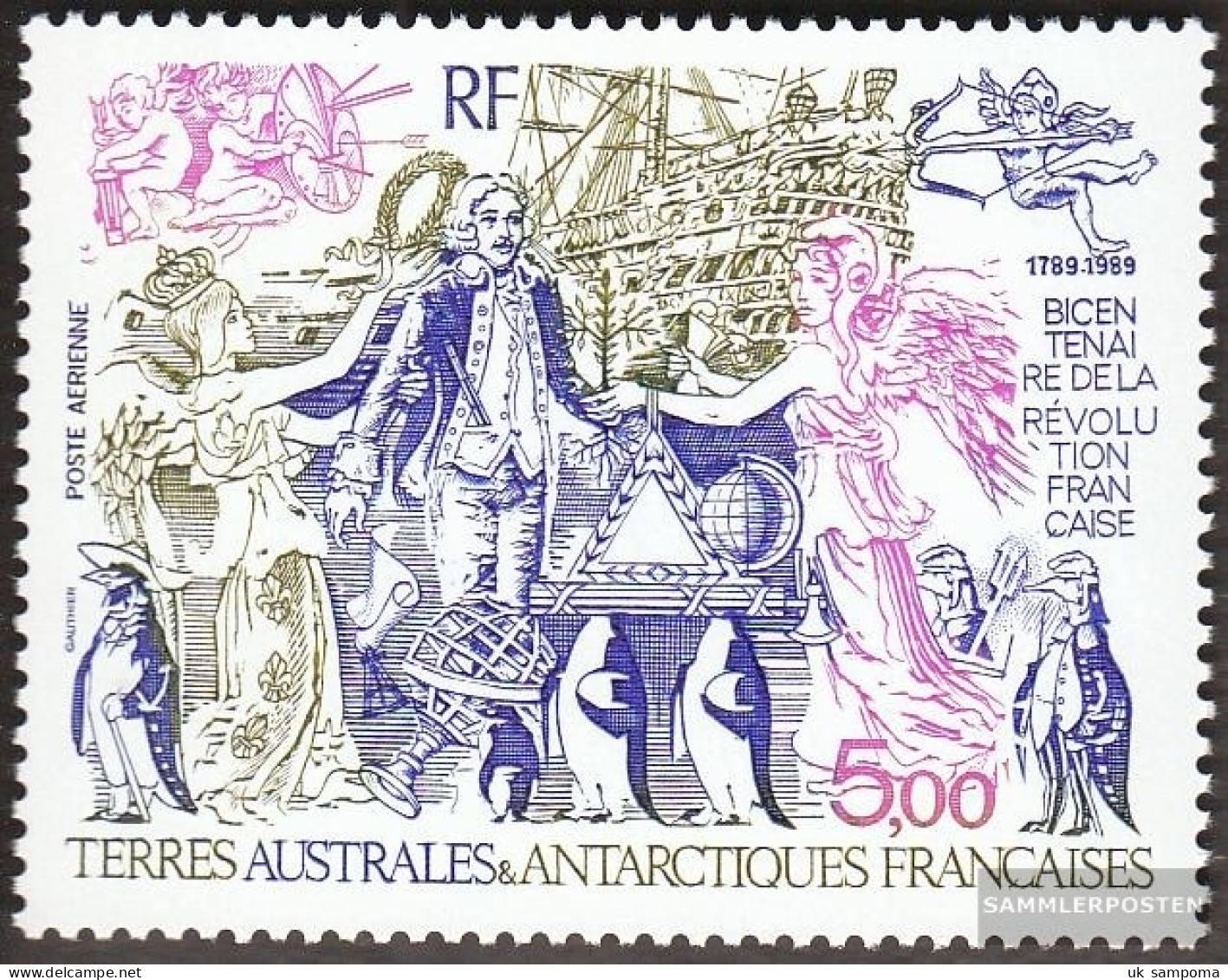 Französ. Areas Antarctica 256 (complete Issue) Unmounted Mint / Never Hinged 1989 Franz. Revolution - Neufs