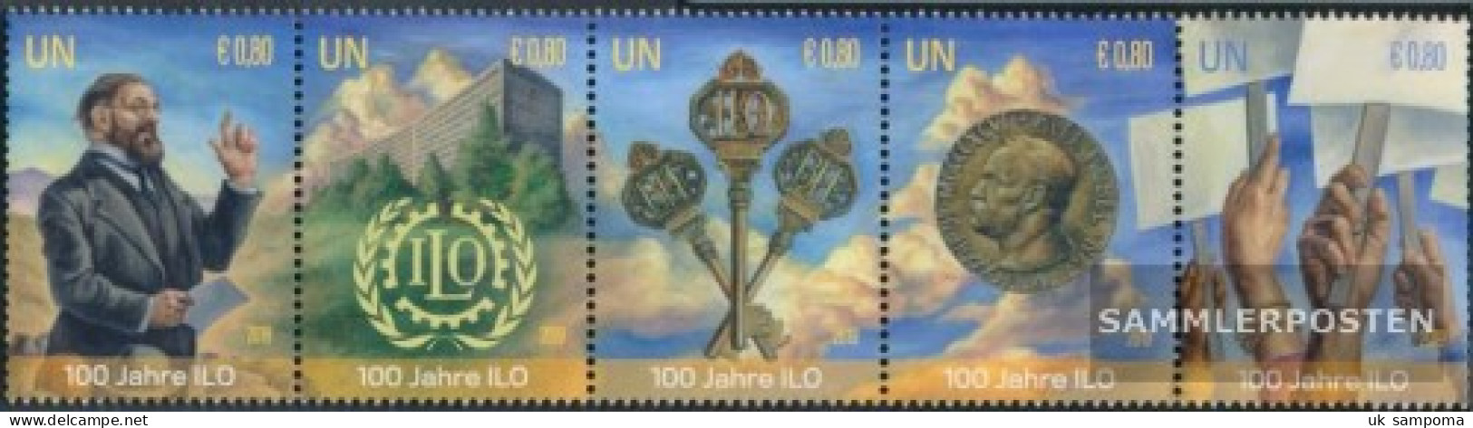 UN - Vienna 1057-1061 Five Strips (complete Issue) Unmounted Mint / Never Hinged 2019 Labor Organization - Nuovi