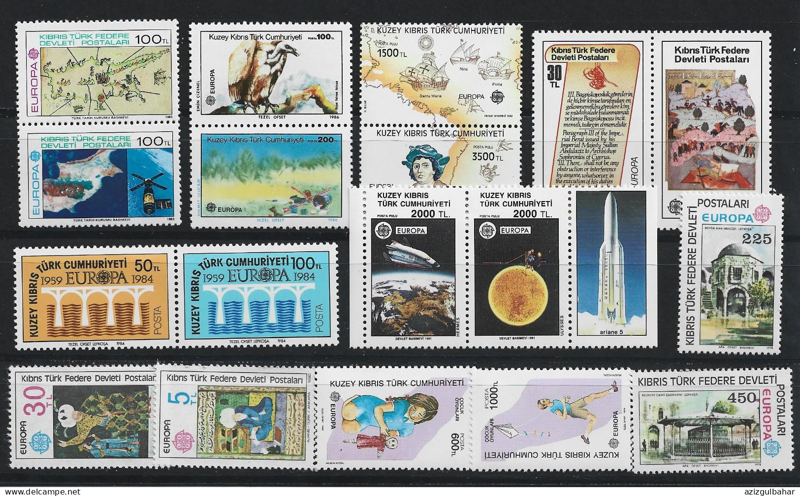 EUROPA -  TURKISH CYPRUS STAMPS - COLLECTION 1 - Collezioni