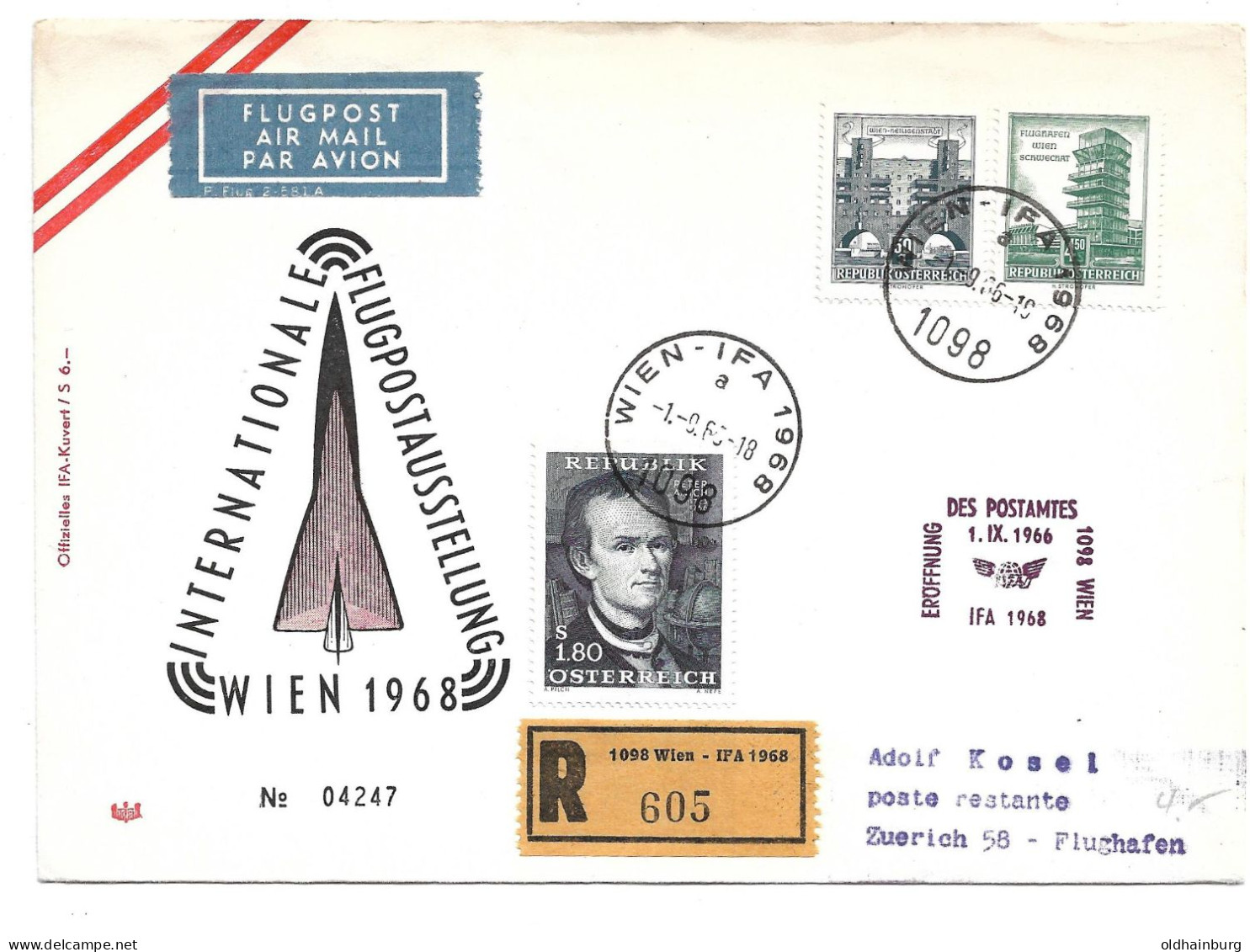 0097f:  Rekobeleg Mit Sonder- Rekozettel Zur IFA 1968 - Cartas & Documentos