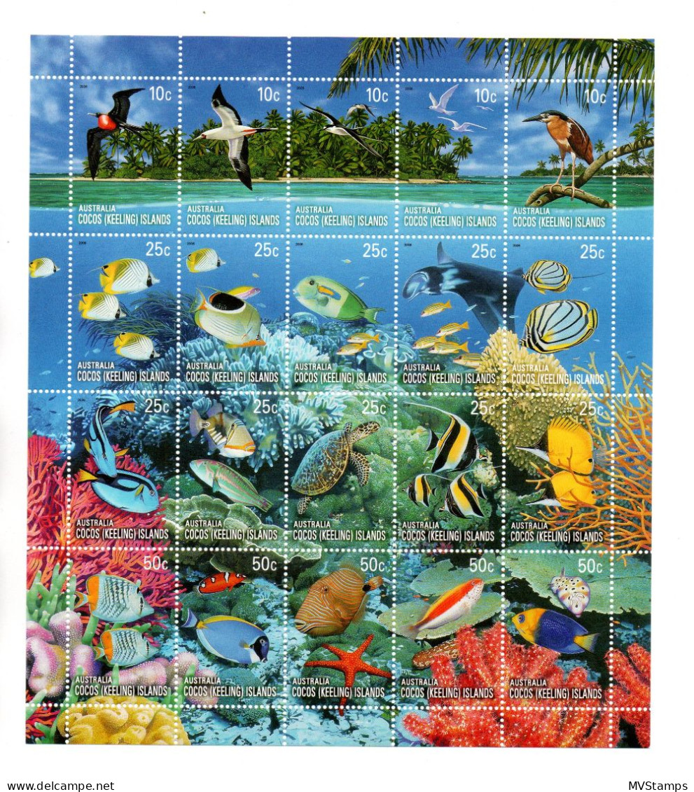 Cocos Keeling Islands 2006 Set Sealife/Fish/Birds  Stamps (Michel 424/43) MNH - Cocos (Keeling) Islands