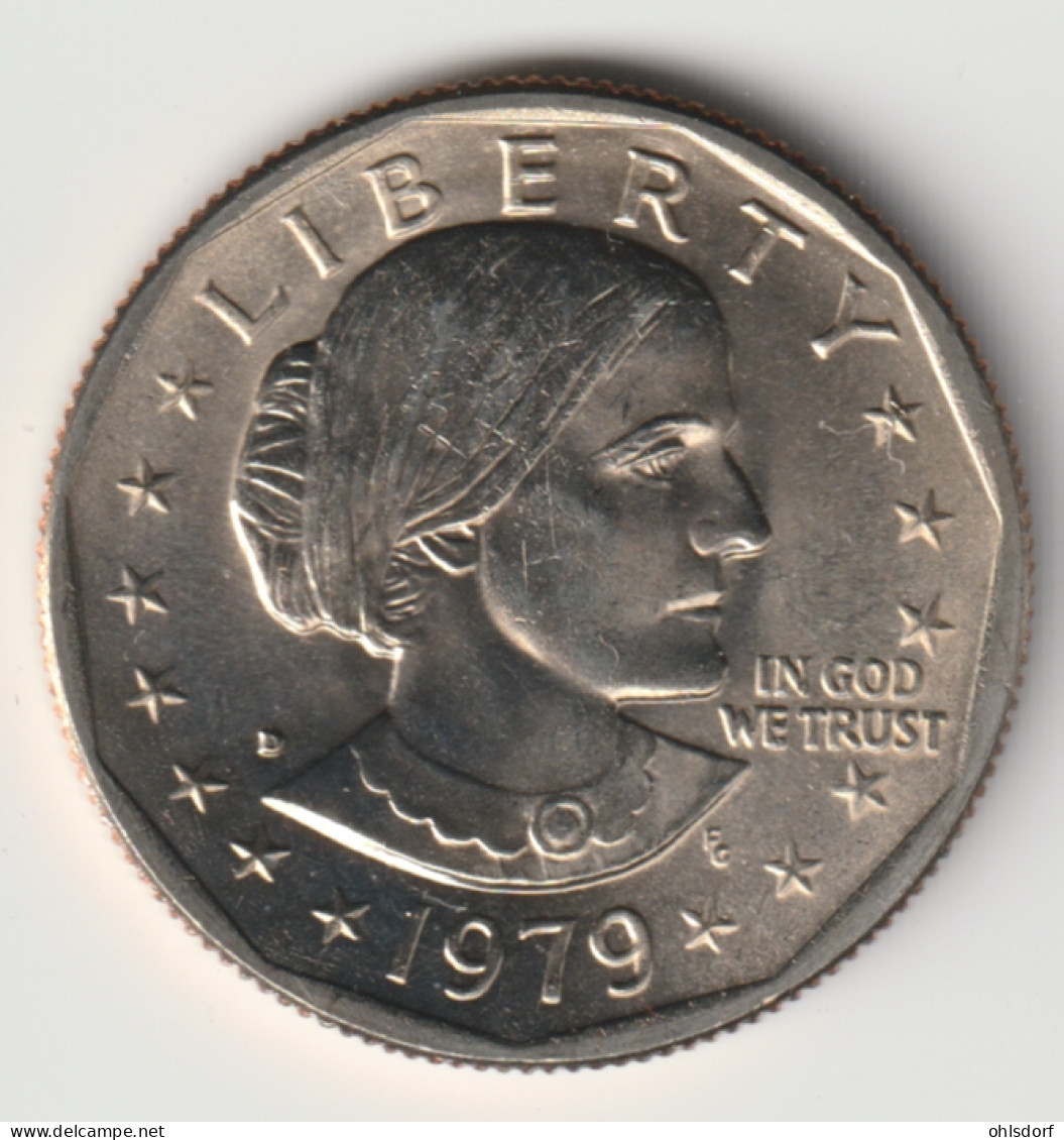 U.S.A. 1979 D: 1 Dollar, UNC, KM 207 - 1979-1999: Anthony